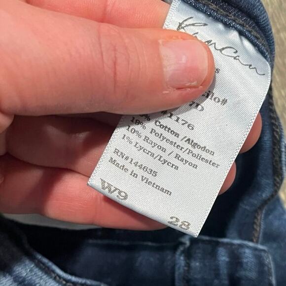 Kancan High Rise Ankle Skinny Jeans Denim Distressed Medium Wash Blue Size 28 - Picture 10 of 12